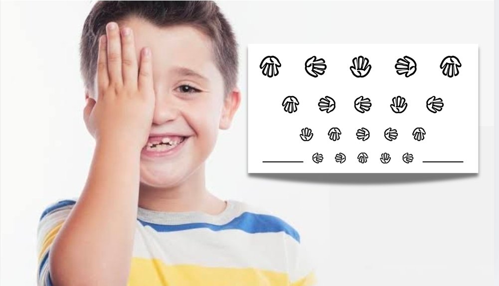 Child with autism using Tumbling Hand test